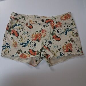 Arizona Jean Co Floral Denim Cutoff Shorts Size 5 Cottagecore Y2K‎ Festival Boho